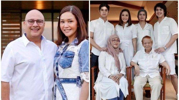 Kolase foto Irwan Mussry dan keluarga besar Maia Estianty.