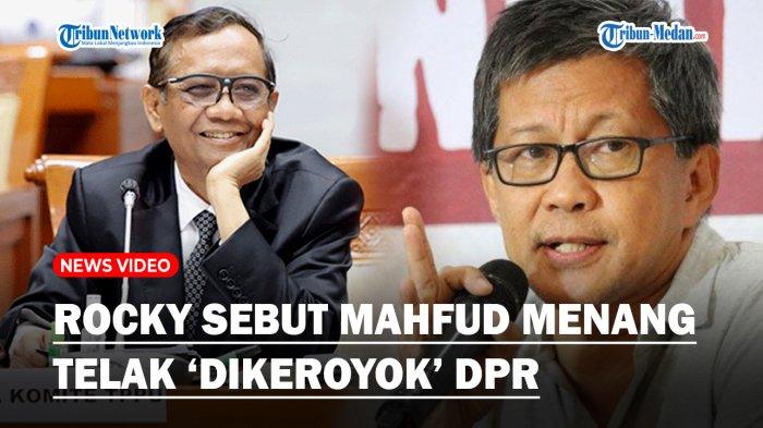 Komentar Rocky Gerung Sebut Mahfud MD Menang Telak Lawan DPR saat Rapat