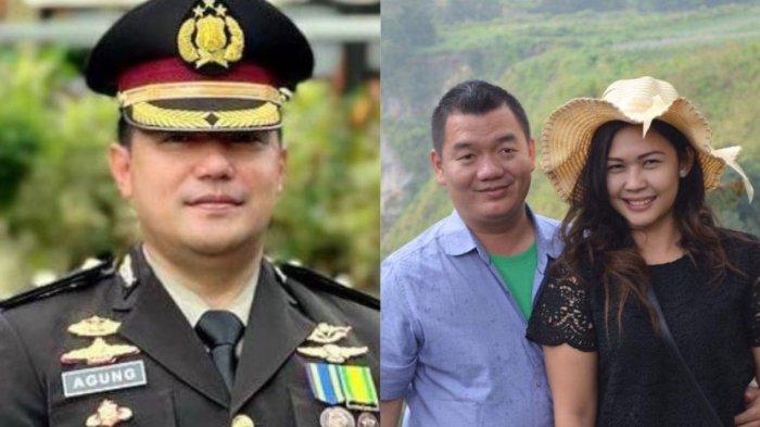 Kolase foto Kompol Agung Basuni, Joni dan istrinya Luky