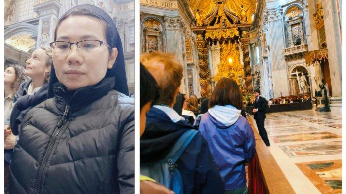 Kondisi saat ini di Vatikan, Roma, Kamis (24/4/2025) sangat ramai.

Banyak pengunjung sedang antrian untuk melayat dan mengucapkan selamat jalan kepada Paus Fransiskus, pemimpin tertinggi Gereja Katolik. (Angela Siallagan FCJM)