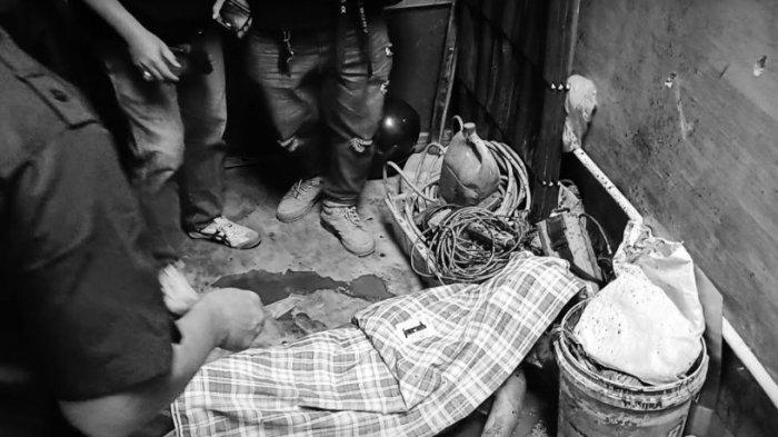 Kondisi korban ketika ditemukan dalam keadaan bersimbah darah setelah dibacok oleh pelaku di Jalan Sekata, Desa Sei Semayang, Kecamatan Sunggal.