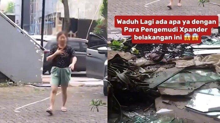 LAGI, Mobil Xpander Tabrak Toko Donat hingga Kaca Pecah, Diduga Mau Parkir tak Sengaja Injak Gas