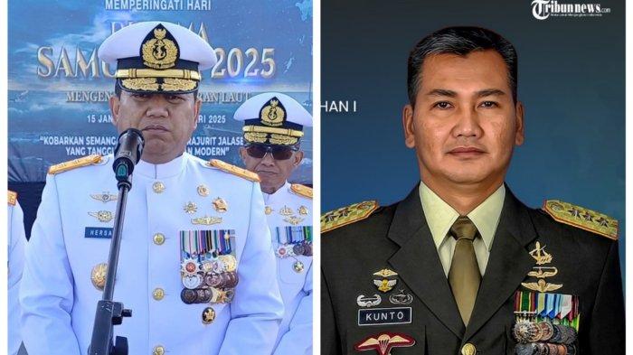 PERGANTIAN: Laksamana Muda (Laksda) TNI Hersan sebelumnya ditunjuk sebagai Panglima Komando Gabungan Wilayah Pertahanan I (Pangkogabwilhan I), menggantikan Letnan Jenderal (Letjen) TNI Kunto Arief Wibowo, yang merupakan putra dari mantan Wakil Presiden RI Jenderal Purn Try Sutrisno. Pergantian jabatan dibatalkan
