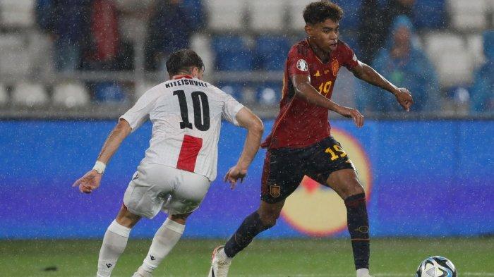 Lamine Yamal debut di Timnas Spanyol saat lawan Georgia di Kualifikasi EURO 2024