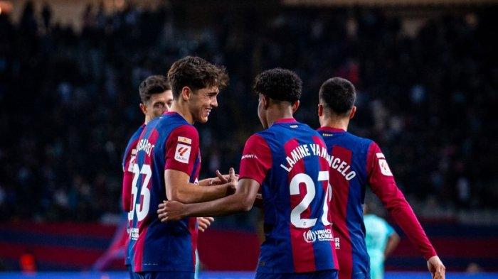 Selebrasi Pemain Barcelona