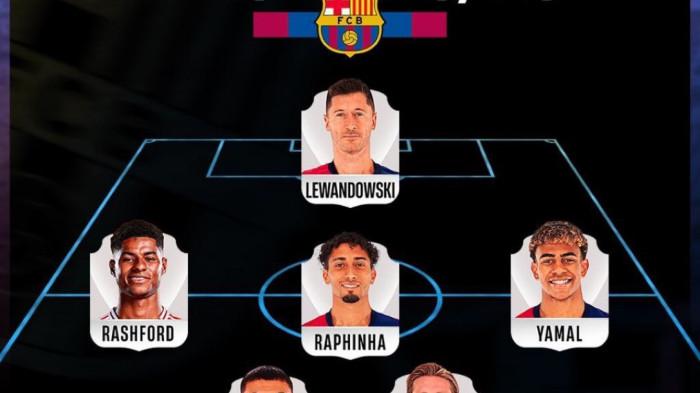 Lineup barcelona rashford