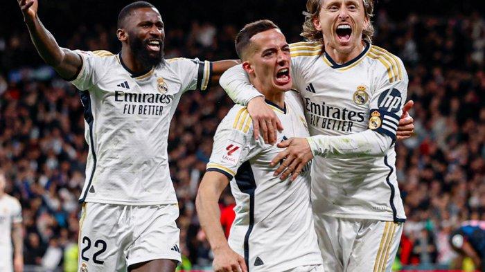 Pada duel jornada 26 ini, angka penuh Real Madrid disegel gelandang veteran Luka Modric.