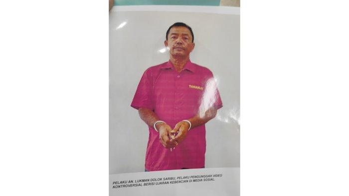Lukman Dolok Saribu, tersangka ujaran kebencian dan penistaan agama.