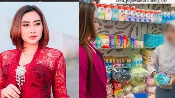 Luluk Nuril, istri polisi yang viral karena memaki-maki anak magang SMK yang bekerja di sebuah toko, di Probolinggo, Jawa Timur.