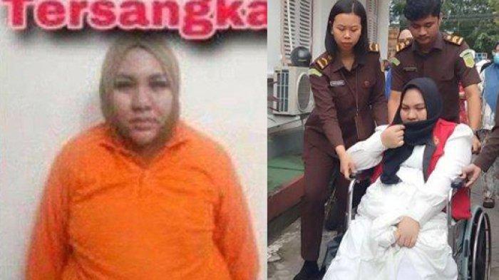 MIRA HAYATI: Terdakwa skincare berbahaya Mira Hayati didorong kursi roda saat mengikuti sidang dakwaan di Pengadilan Negeri Makassar, Jl RA Kartini, Kecamatan Ujung Pandang, Selasa (11/3/2025). Kini Mira didakwa 12 tahun penjara dan denda Rp5 miliar