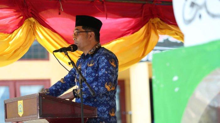 MTQ TINADA: Suasana Pembukaan Musabaqah Tilawatil Qur'an (MTQ) Tingkat Kecamatan Tinada hari ini, Kamis (17/4/2025), di Halaman Kantor Camat Tinada, Pakpak Bharat. (Diskominfo Pakpak Bharat)