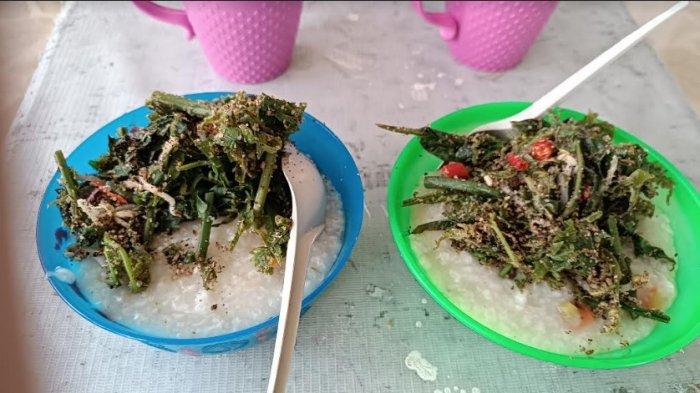 Makanan khas di Masjid Perjuangan 45, bubur Anyang Pakis kini hadir kembali pada Ramadan 1445 H, Senin (18/3/2024).