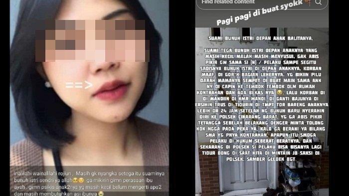 Mama muda tewas digorok suaminya di depan dua anak balitanya. Peristiwa ini begitu mengerikan dan membuat warga ketakutan.