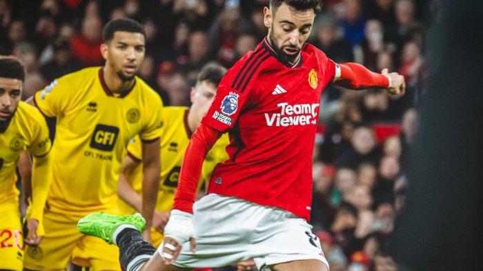 Hasil Liga Inggris - Manchester United menang 4-2 atas Sheffield United pada laga tunda pekan ke-29, Kamis (25/4/2024)