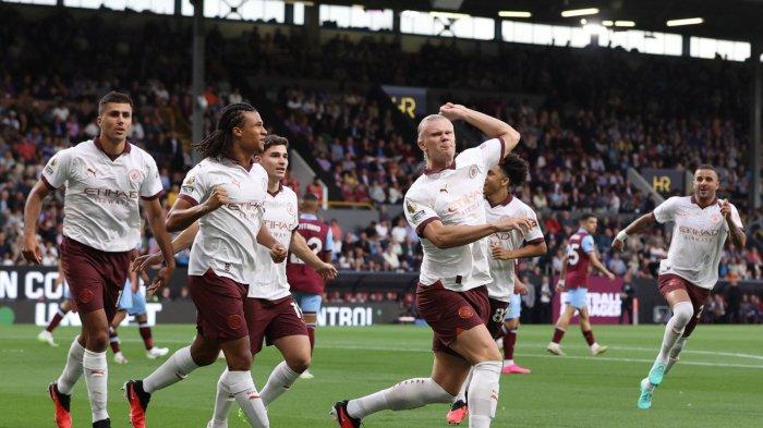 Hasil Liga Inggris - Manchester City menang atas Burnley dengan skor 3-0 di laga perdana Liga Inggris 2023-2024, Erling Haaland cetak dua gol.