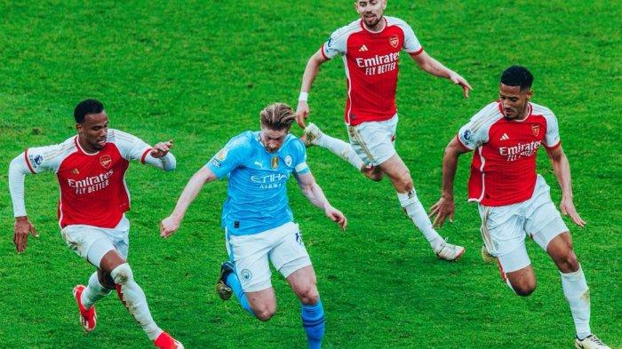 Man City dan Arsenal menyudahi pertandingan dengan skor kacamata alias 0-0 di Liga Inggris 2023-2024