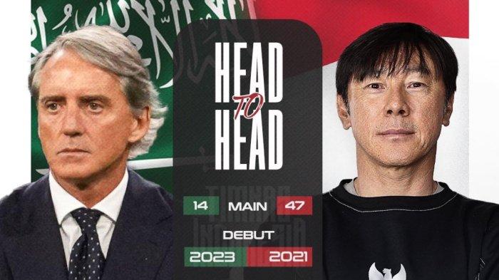 Head to head antara pelatih timnas Arab Saudi Roberto Mancini vs pelatih timnas Indonesia, Shin tae-yong