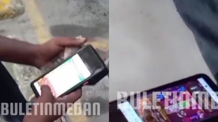 Mesin pembayaran Elektronik Parking (E-Parking) digunakan untuk bermain judi slot oleh juru parkir di Medan, viral di sosial media. Kadishub Medan, Iswar Lubis akan menegur perusahaan dan pecat jukir. (Foto dari Sosmed) 