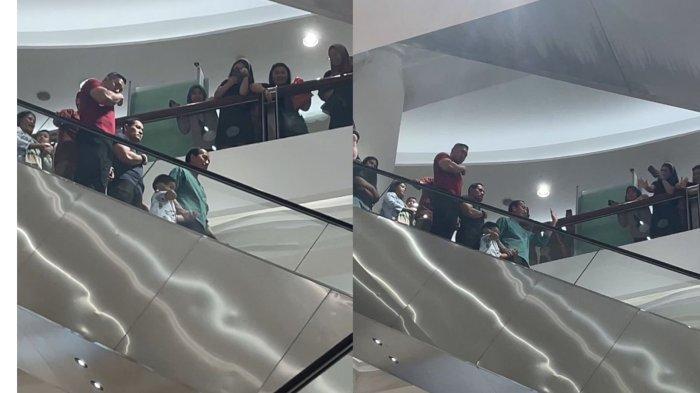 Momen Presiden Joko Widodo bersama tiga cucunya Nahyan, Sedah Mirah dan Saud, anak dari Walikota Medan Bobby Nasution dan Kahiyang Ayu jalan-jalan ke Sun Plaza Medan, Sabtu (19/8/2023).