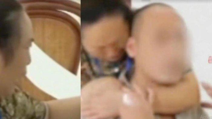 Momen ibu dan anak bertemu setelah lama berpisah.