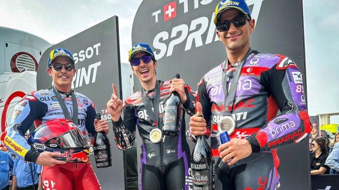 Hasil Sprint Race MotoGP Portugal 2024, Maverick Vinales juara, Marc Marquez kedua.