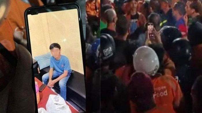 ANIAYA DRIVER - Sosok T yang mengaku pelayaran diduga menganiaya driver Shopee Food dan kekasihnya di Godean Yogyakarta. T saat itu menyindir AD dengan menanyakan minta diberi bintang berapa karena terlambat mengantar pesanan.