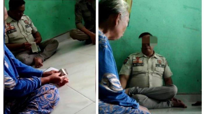 Tiga Oknum Satpol PP Kota Pekanbaru datangi  rumah nenek Mardiana dan meminta uang Rp 3 juta. Kasus ini pun viral di media sosial.(istimewa)