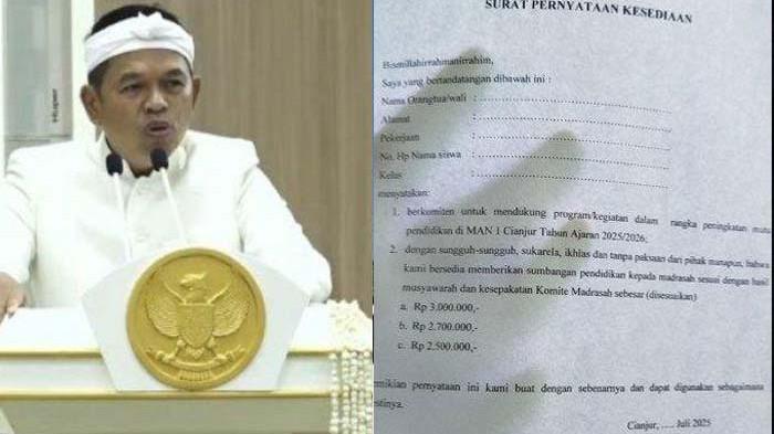 Orangtua Ngeluh Soal Pungutan di MAN 1 Cianjur Capai Rp3 Juta per Siswa, Dedi Mulyadi Bereaksi