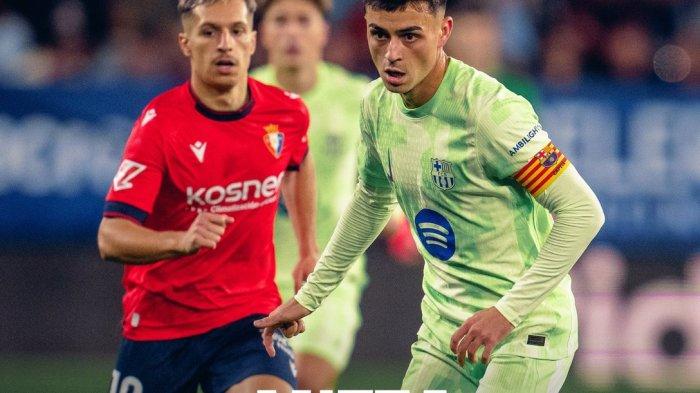 Barcelona menelan kekalahan atas Osasuna di pekan ke-8 Liga Spanyol 2024-2025, Minggu (29/9/2024) dini hari WIB.