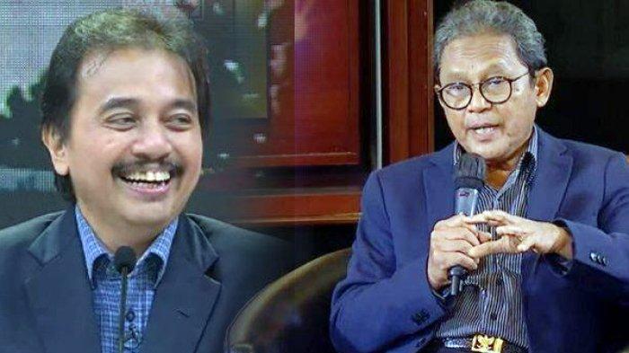 PENASIHAT KAPOLRI DAN ROY SURYO: Penasihat Ahli Kapolri Irjen Purn Aryanto Sutadi patahkan argumen Roy Suryo soal proses hukum ijazah Jokowi dalam debat di Kompas TV. (Kolae Istimewa)