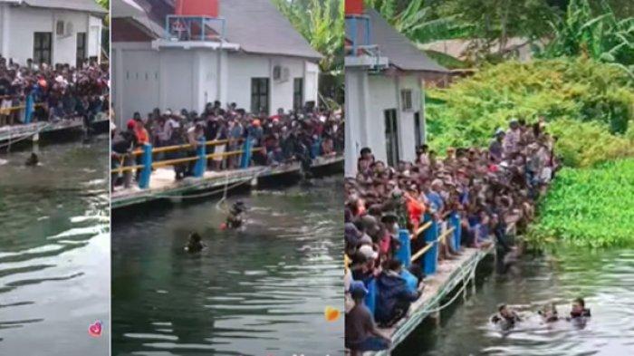 TENGGELAM DI DANAU TOBA: Kawasan perairan Danau Toba kembali makan korban jiwa. Peristiwa terbaru terjadi di wilayah Onan Runggu, Kabupaten Samosir, Sumut. Tiga dari lima orang pemuda dilaporkan tenggelam di perairan Danau Toba saat mencari ikan di malam hari pada Sabtu (17/5/2025). (Istimewa)