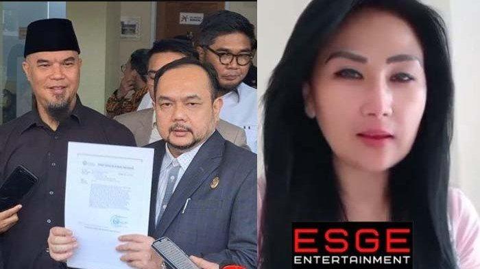 LAPORKAN KE KPAI- Musisi Ahmad Dhani bersama dengan kuasa hukumnya Aldwin Rahadian di KPAI Menteng, Jakarta Pusat, Rabu (9/7/2025). Ahmad Dhani melaporkan akun media sosial yang sudah membully putrinya, Shafeea Ahmad ke Komisi Perlindungan Anak Indonesia (KPAI).