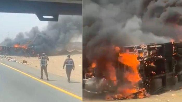 2 WNI MENINGGAL: Kecelakaan bus pengangkut jemaah umrah dari Indonesia mengalami kecelakan di Jeddaah, Kamis (20/3/2025), Dua korban meninggal merupakan WNI