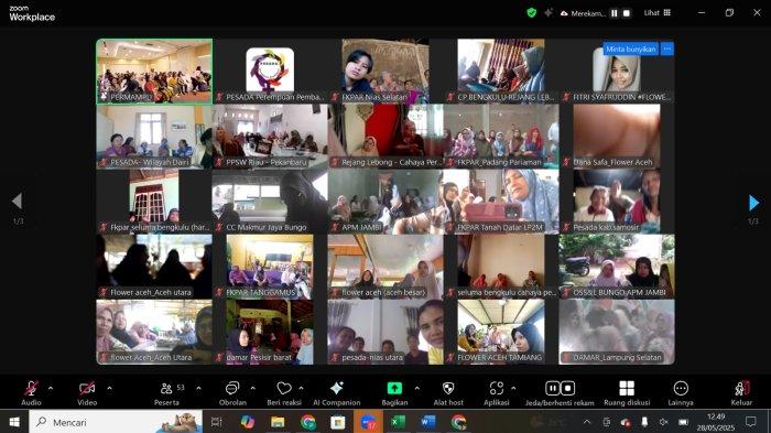 ZOOM - Konsorsium PERMAMPU merayakan Hari Lansia secara hybrid melalui Zoom (hybrid) yang mengangkat topik: Isu HKSR Perempuan Menjelang dan di Usia Lansia, khususnya Perimenopause dan Masa Menopause”.