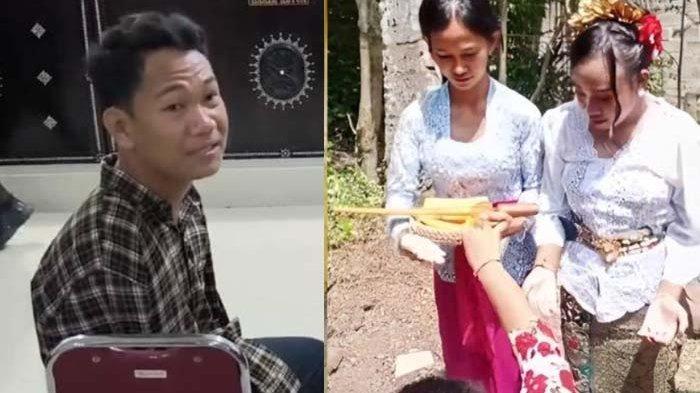 DITUNTUT 12 TAHUN PENJARA - Terdakwa kasus dugaan pelecehan seksual I Wayan Agus Suartama atau Agus Buntung (kiri) menjalani sidang di Pengadilan Negeri Mataram, Senin (5/5/2025). Dalam kesempatan itu ia berpesan ke sang istri (kanan)