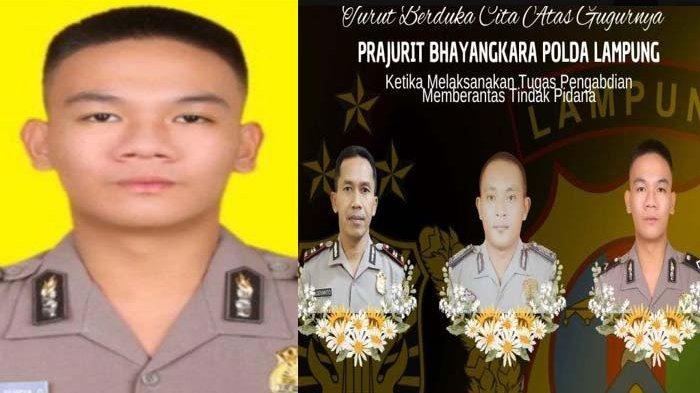 TULANG PUNGGUNG KELUARGA: Bripda M Ghalib Surya Ganta, salah satu dari tiga polisi yang gugur ditembak saat grebek judi sabung ayam di Kampung Karang Manik, Kecamatan Negara Batin, Way Kanan, Senin (17/3/2025) sore. Ia merupakan tulang punggung keluarga setelah sang ayah tewas sebulan sebelum dirinya menyusul