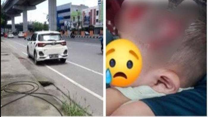 BALITA DITABRAK POLISI: Tangkapan layar unggahan akun Facebook, Sartika Rani, terkait korban tabrak lari di Jl AP Pettarani, Makassar, Senin (3/2/2025). Pelaku merupakan seorang oknum polisi