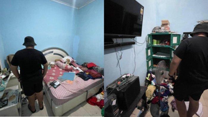 BIBI DIRAMPOK KEPONAKAN - Anggota Tim Jatanras Polda Jatim melakukan olah TKP di rumah korban berinisial MH (63) kawasan Jalan Raya Tempel, Dusun Tempel, Desa/Kecematan Gempol, Pasuruan, pada Senin (14/7/2025) siang.