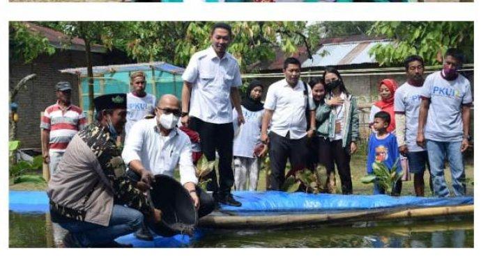 PNM saat melakukan pelatihan budidaya lele dan magot.