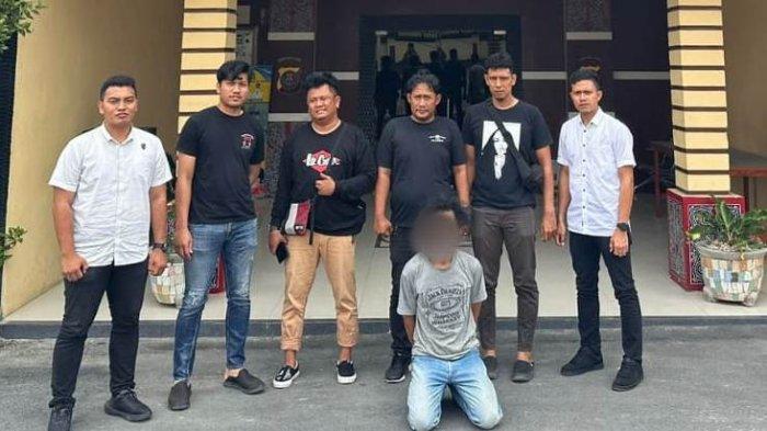 PS, pelaku cabul yang ditangkap Polres Samosir setelah adanya hasil tes DNA