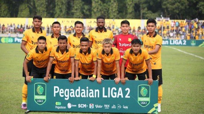 Tim kesebelasan PSDS Deli Serdang yang diturunkan saat melawan PSPS Riau, Minggu (17/9/2023).