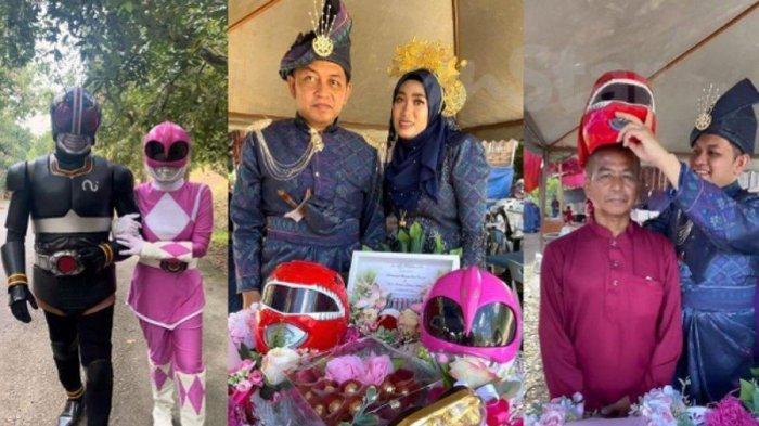 Pasangan Pengantin ini meminta mertuanya untuk kenakan kostum Power Rangers saat Acara Resepsi