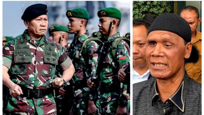 Mantan Danpaspampres yang kini menjabat Panglima Komando Daerah Militer Jayakarta (Pangdam Jaya), Mayjen TNI Rafael Granada Baay, ultimatum Ketua Umum GRIB Jaya, Hercules. (Kolase Istimewa)