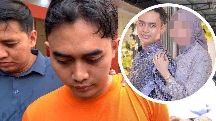 MENIKAH DI KANTOR POLISI: Panji Satria pelaku pembunuhan Echa Tampubolon, ketika melakukan sesi foto prewedding dengan istrinya (insert) sebelum ditangkap polisi karena membunuh Echa Tampubolon. (kiri). (Istimewa)