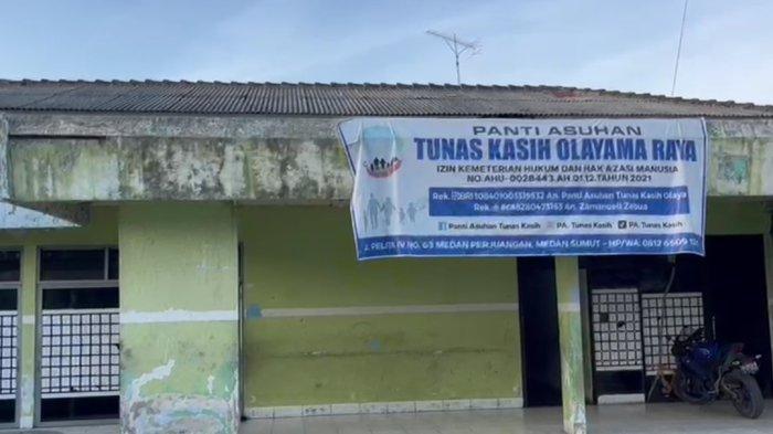 Panti Asuhan Yayasan Tunas Kasih Olayama Raya yang terletak di Jalan Pelita IV Nomor 63 Kelurahan Sidorame Barat II Kecamatan Medan Perjuangan terlihat sepi dan tidak ada anak-anak asuh, Rabu (20/9/2023). Hal itu dikarenakan, anak- anak asuh sudah diamankan  rumah Central Bahagia Kementerian Sosial di Jalan Williem Iskandar Kecamatan Medan Tembung Medan.