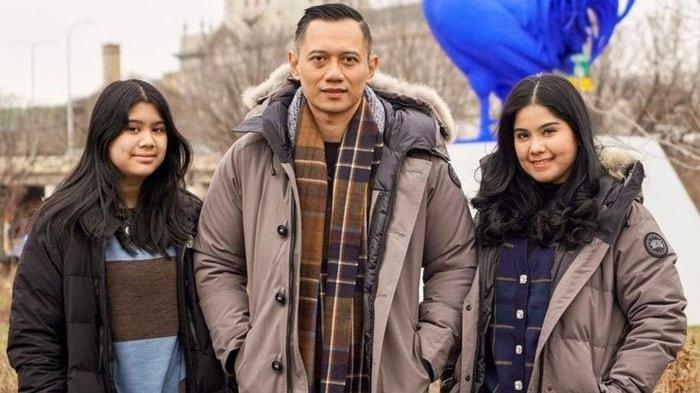 Pasangan Agus Harimurti Yudhoyono dan Annisa Pohan bersama anak mereka, Almira Tunggadewi Yudhoyono.