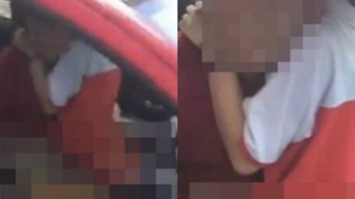 Pasangan kekasih kepergok berhubungan intim dalam mobil sedan merah saat Parade Ma Mung di Malaysia