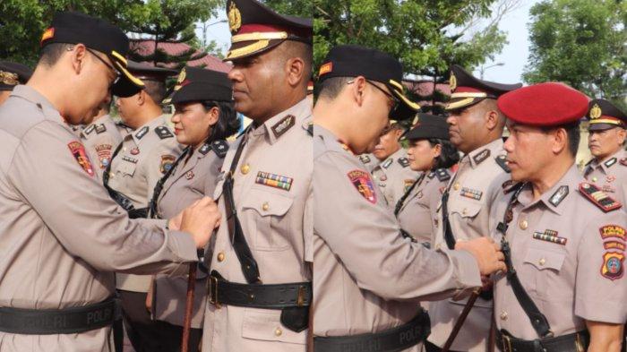 Pejabat kepolisian di Polres Langkat melaksanakan serah terima jabatan (Sertijab) pada, Selasa (16/7/2024). 