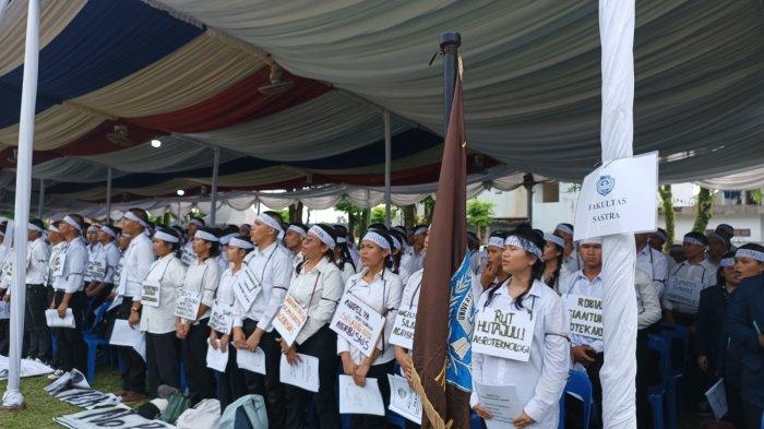 Pelaksanaan PKKMB Universitas Methodist Indonesia, Jumat (29/9/2023).