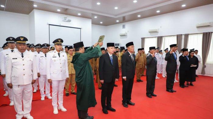Pelantikan pejabat di lingkungan pemerintah Kota Pematangsiantar, Jumat (22/3/2024) 